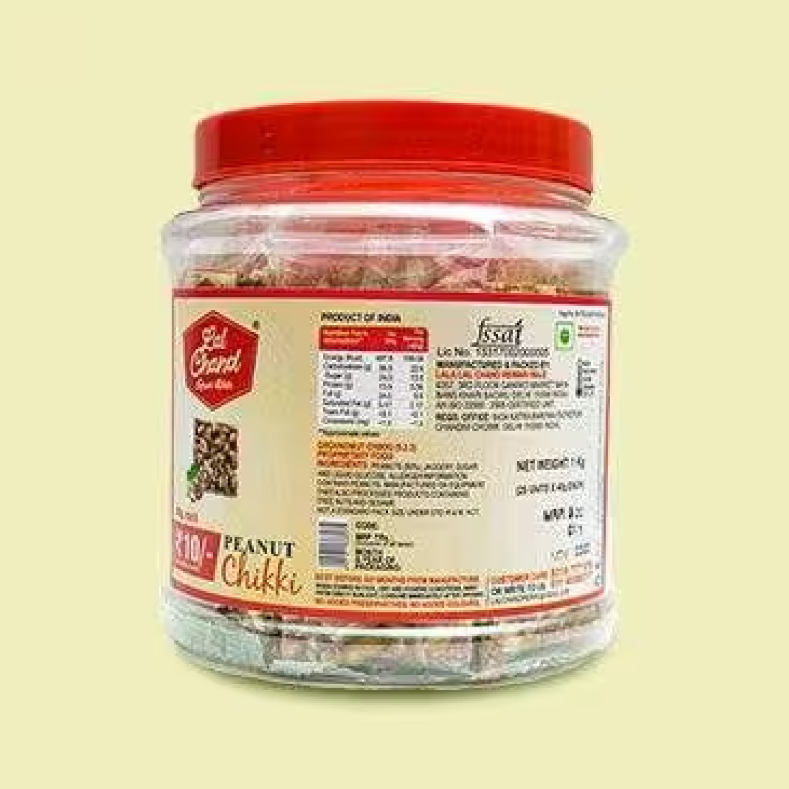 Peanut Chikki Jar A Traditional Indian Sweet Snack Delci